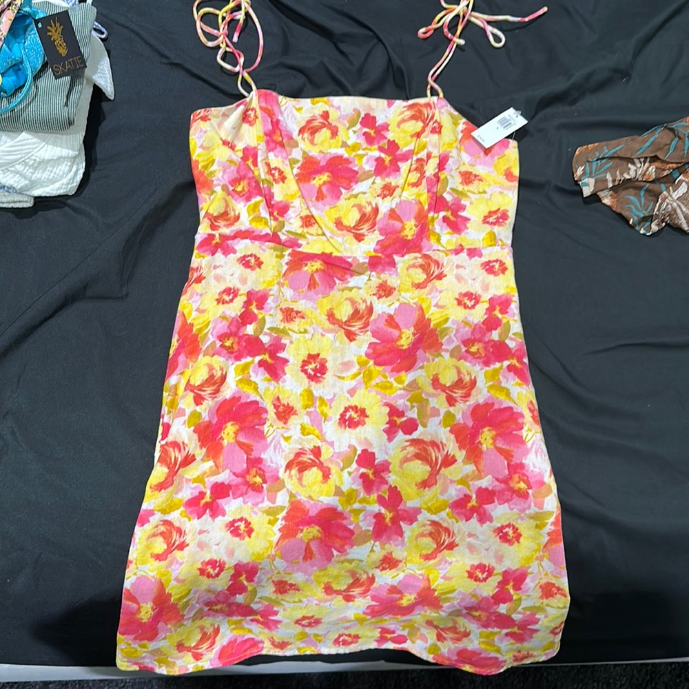 NWT old navy linen blend sundress MULTICOLOR